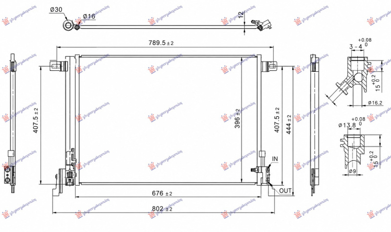 Radiator kondicioneri A/C 3.0 Benzinë - 4.0 Benzinë-Hibrid (676x434) (NRF)