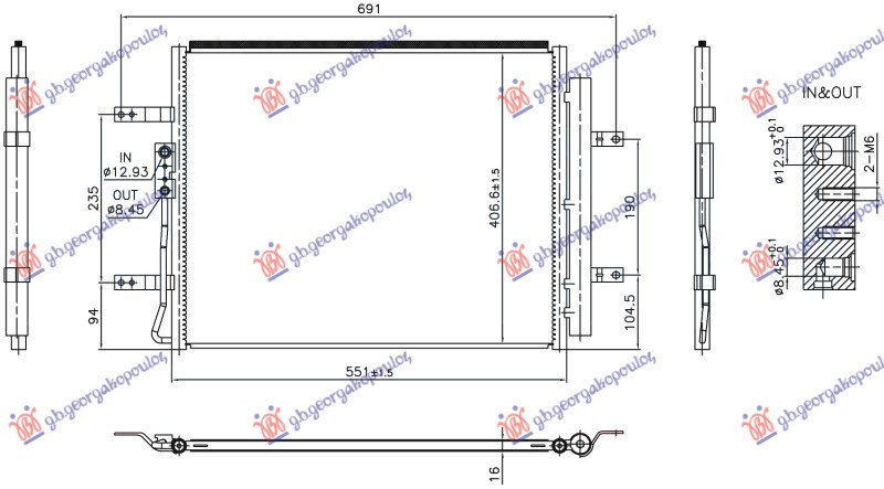 Radiator kondicioneri 1.6 Benzinë-Hibrid (NRF)
