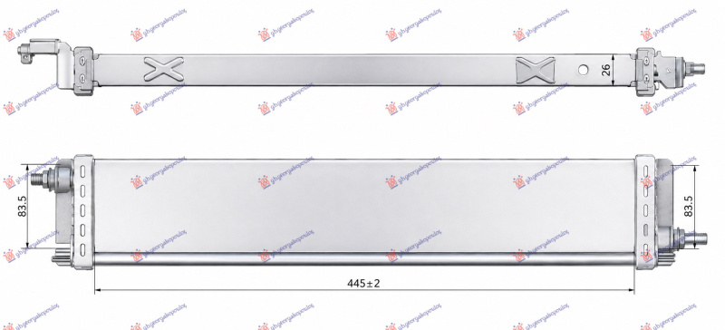 Radiator shtesë 1.5 dCi dizel (447x83) (NRF)