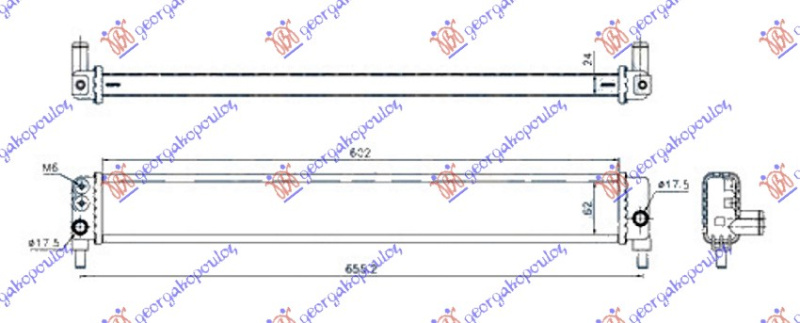 Radiator shtesë 1.8 (600x62x24) (NRF)