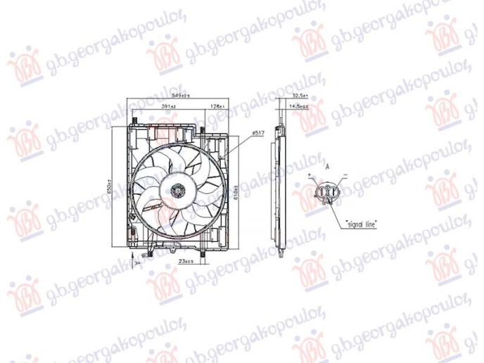 Ventilator ftohjeje 2.0 dizel-2.0 benzinë/hibrid