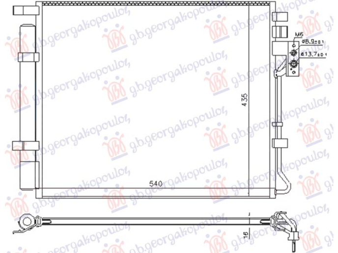 Radiator kondicioneri 2.0-2.2 Benzinë (540x435)