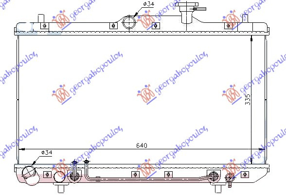 Radiator 1.3-1.5-1.6 automatik/manual (335x645) (KOYO)