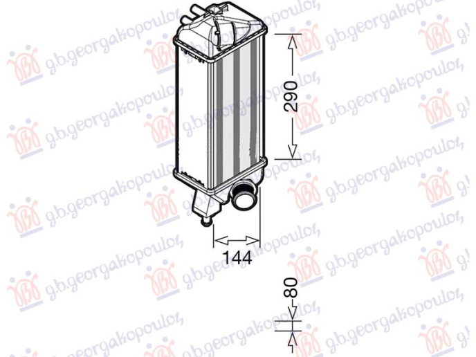 Radiator INTERCOOLER 0.9 benzinë (302x146)