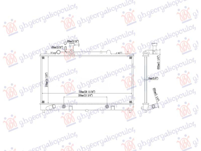 Radiator 2.0-2.3 benzinë auto (738x375)