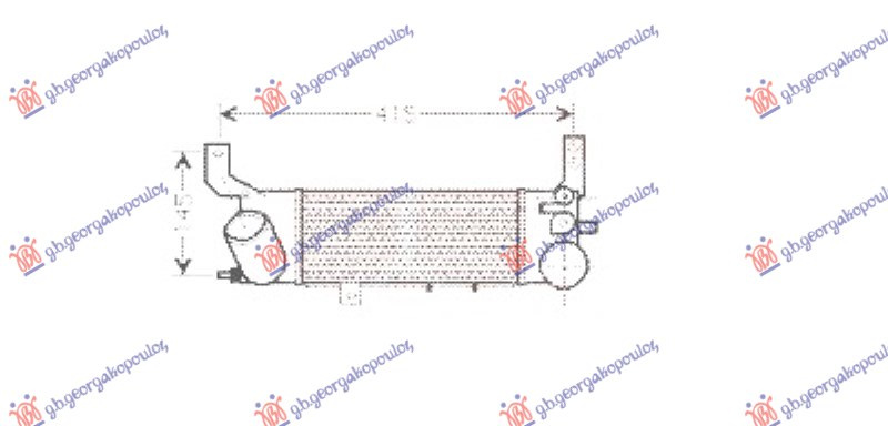 Radiator INTERCOOLER 2.0 dizel (250x120)