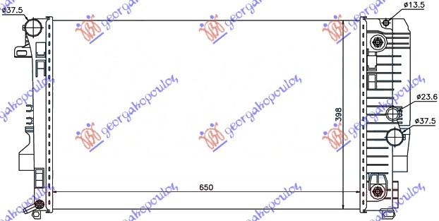 Radiator benzinë/dizel (650x398) automatik (VALEO)