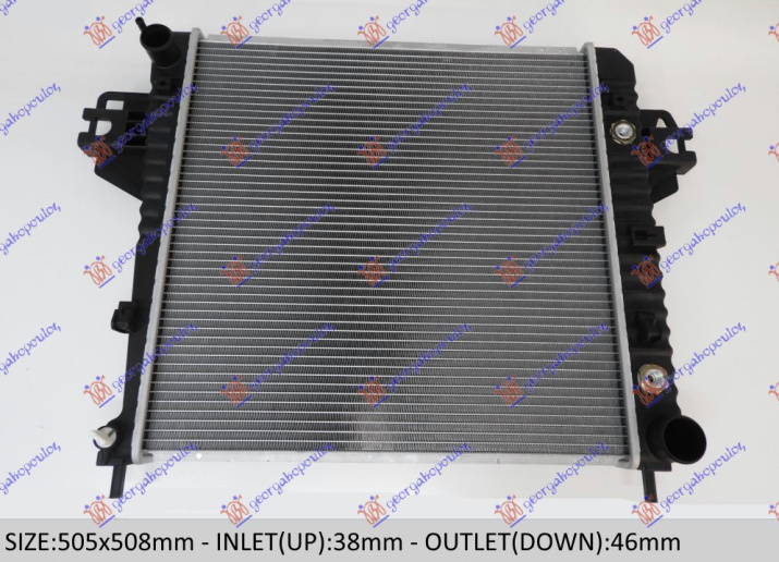 Radiator benzinë 3.7 V6 automatik +/- A/C (505x508) (NRF)
