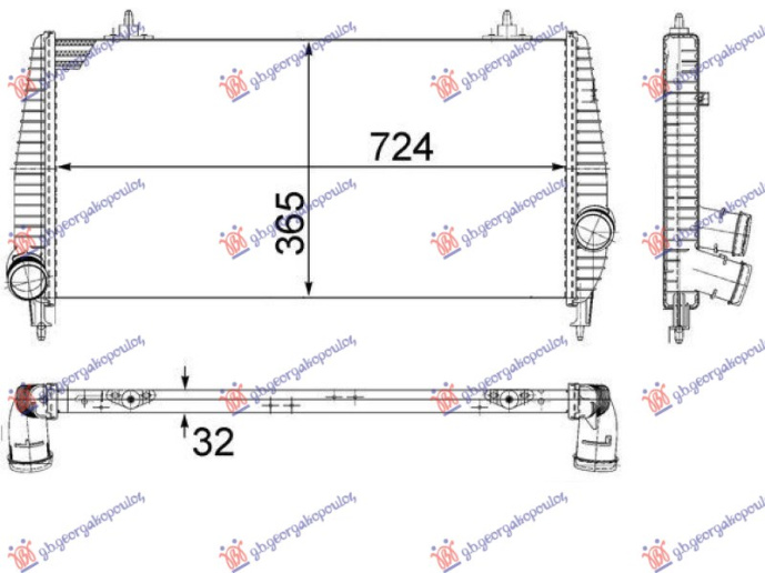 Radiator INTERCOOLER 2.2 dizel (724x366)