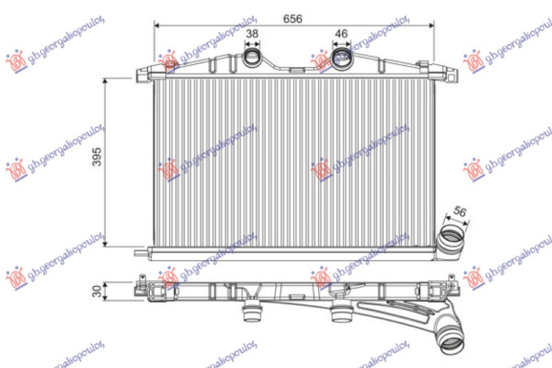 Radiator INTERCOOLER 2.2-3.0 dizel automatik (770x392)