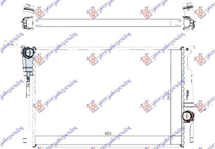 Radiator për të gjithë  benzinë/dizel manaul (600x390x32) (KOYO)