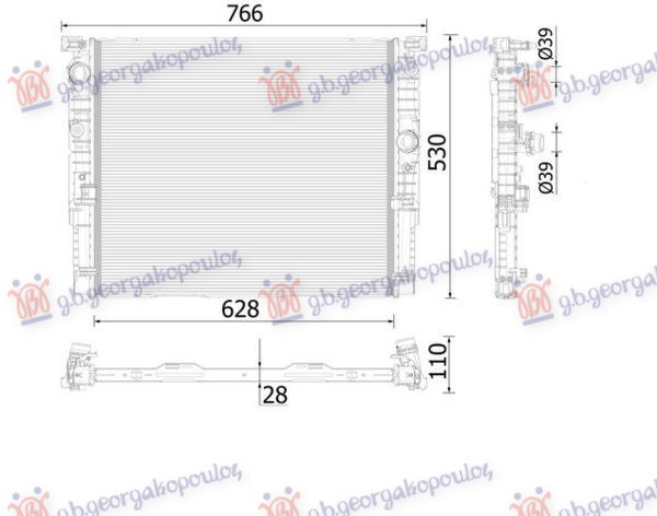 Radiator 2.0 benzinë/hibrid auto (628x530)