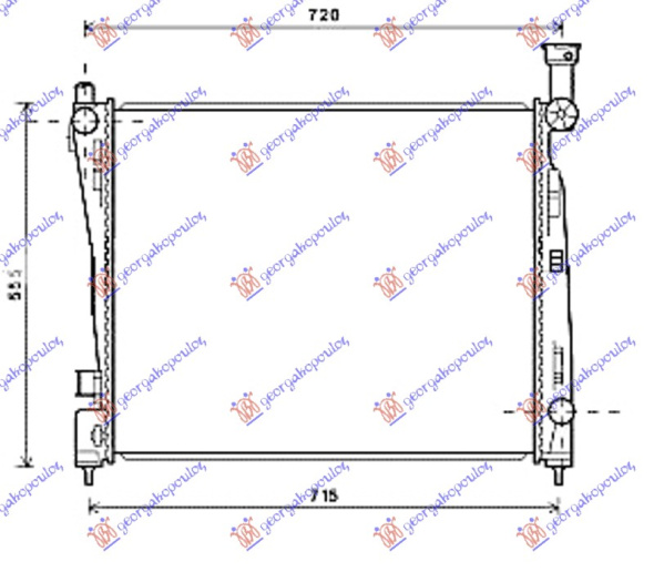 Radiator 3.6 benzinë automatik (637x515x16) (KOYO)
