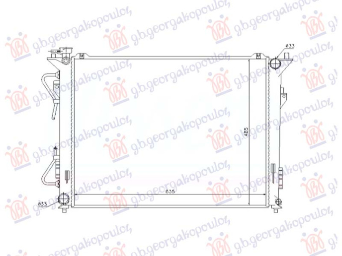 Radiator benzinë Manual/automatik (635x480) (VALEO)