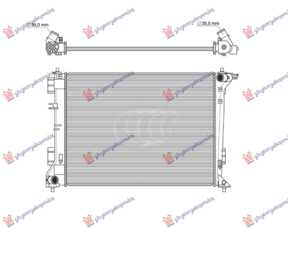 Radiator 1.6 GDi - 2.0i benzinë MANUAL (640x460) (CZECH) (VALEO)