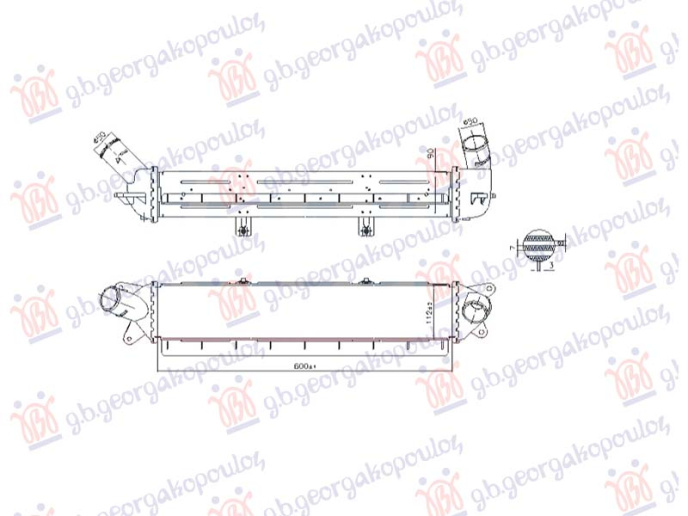 Radiator INTERCOOLER benzinë/hibrid (600x112)