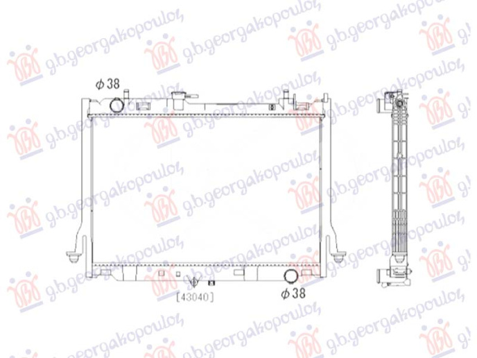 Radiator 2.5-3.0 dizel (420x675x27) (KOYO)
