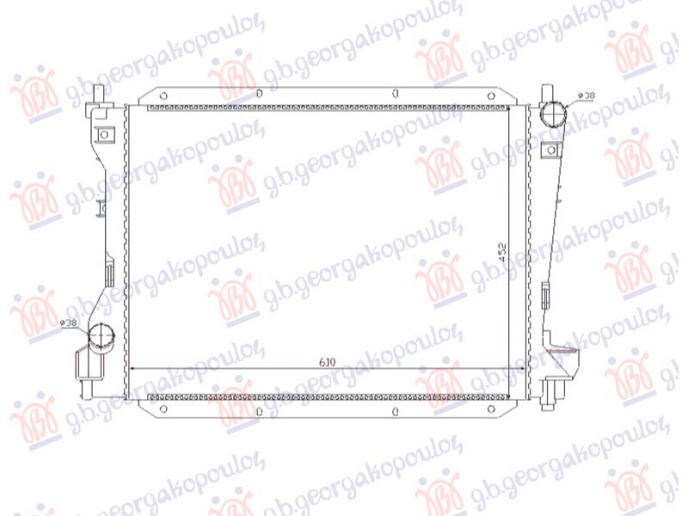 Radiator 2.5-3.0-4.0-4.2 benzin manaul/auto (610x452)