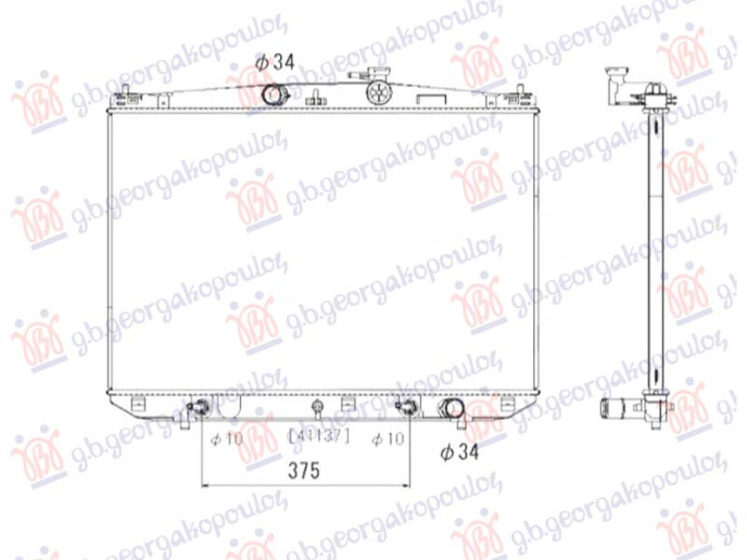 Radiator 3.5 350/450H benzinë/hibrid (500x760x27) (KOYO)
