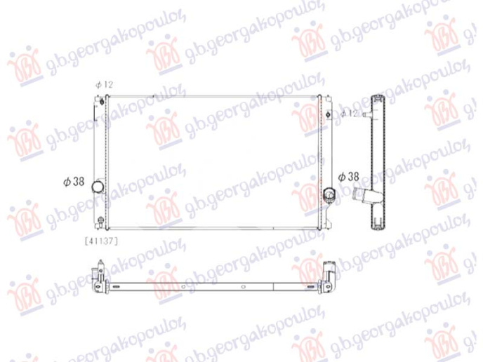 Radiator 2.0 (200T-300) benzinë (700x435x26) (KOYO)