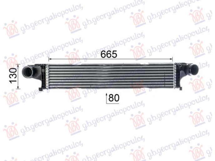 Radiator INTERCOOLER 2.2 - 3.0 dizel (665x130)