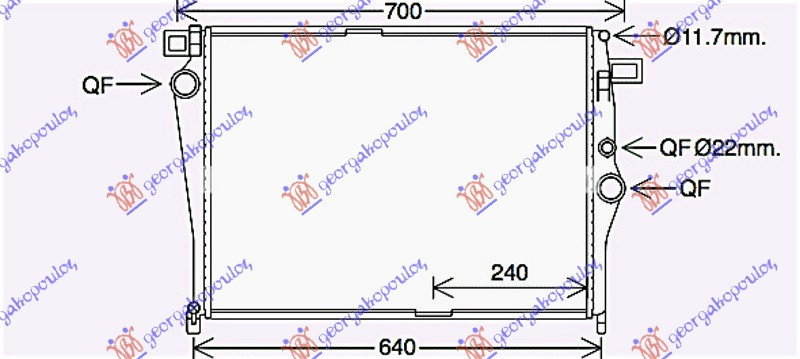 Radiator 1.6 (C180-200 D BlueTEC) dizel manual/automatik (588x436) (NRF)