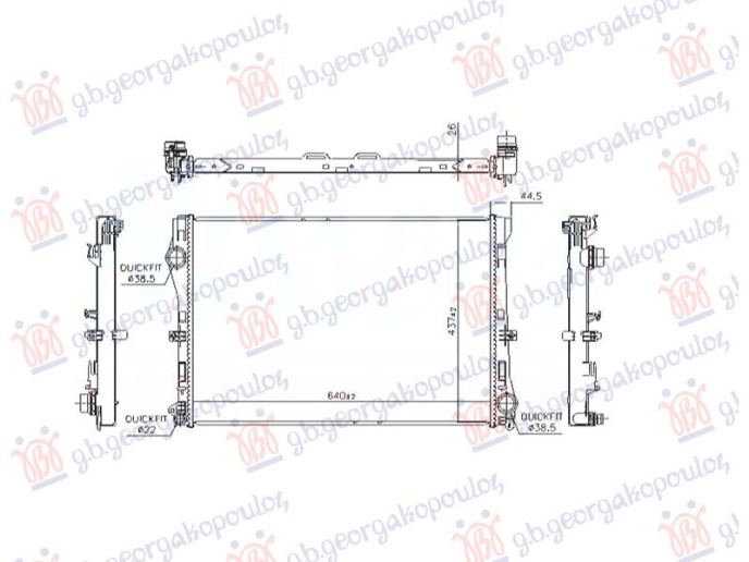 Radiator 1.6 dizel manual/automatik (640x448) (NRF)