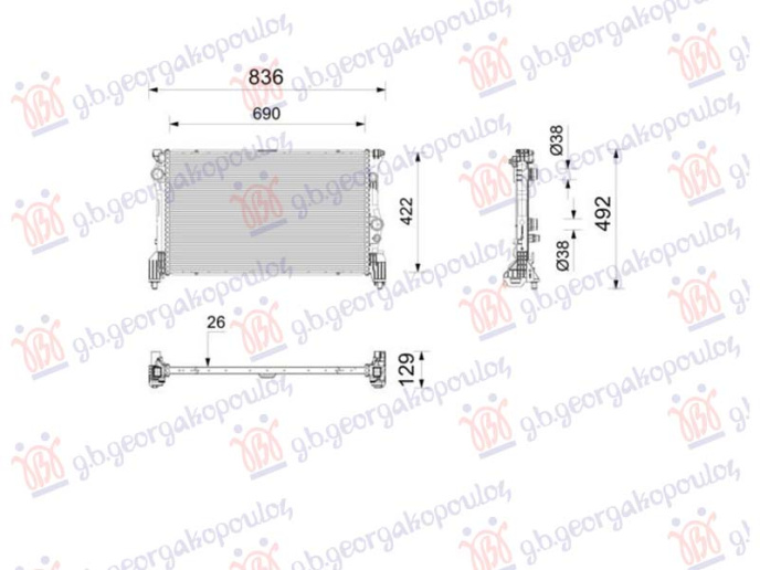 Radiator 2.1 dizel (691x418) (NRF)