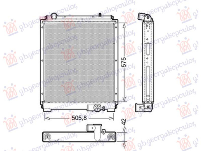 Radiator 3.0 dizel (575x522) (KOYO)