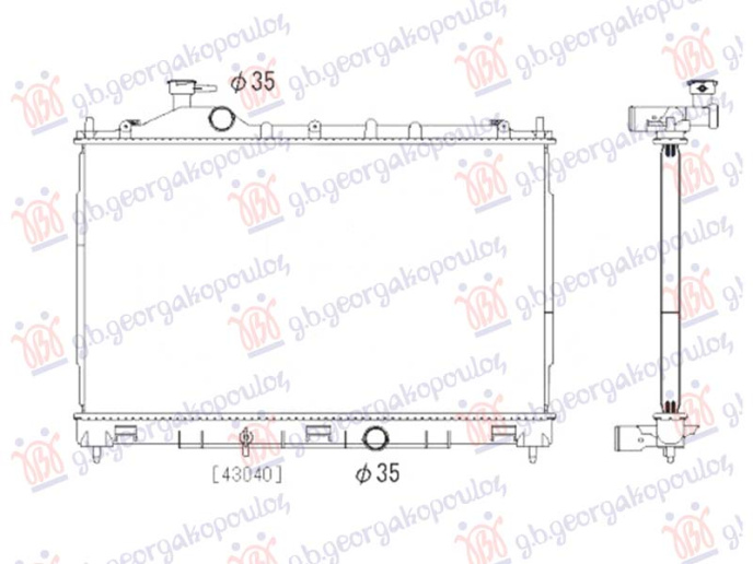 Radiator 1.5 T-Mivec benzinë automatik (400x685x26)