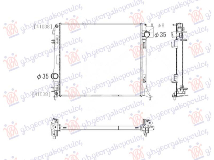 Radiator 1.3 benzinë/hibrid manual (540x471) (VALEO)