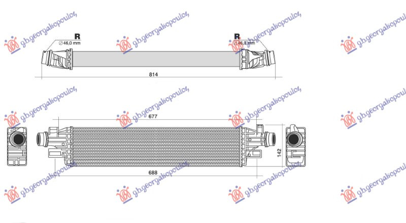 Radiator INTERCOOLER 1.3 CDTI (570x127)