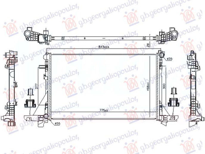 Radiator 2.3 dizel manaul (tuba diagonal) (773x478)