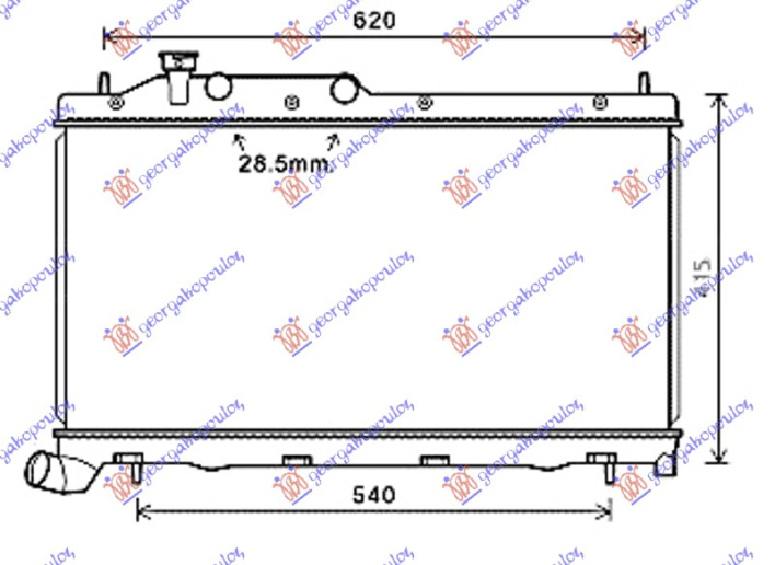 Radiator 2.0 dizel +/- AC (340x686x25) (VALEO)