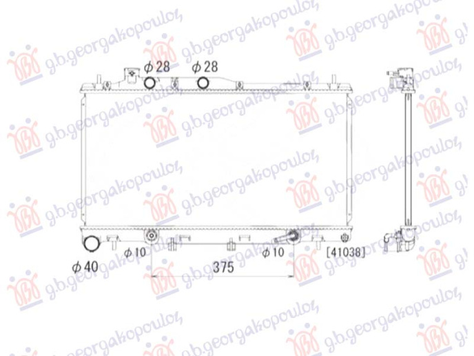 radiator 3.6 benzinë automatik (350x698) (KOYO)