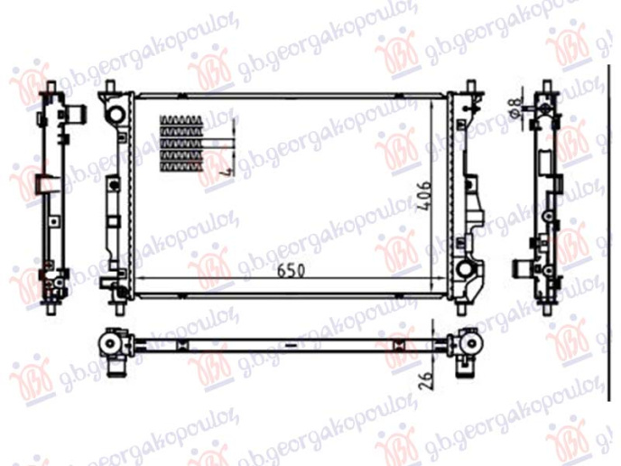 Radiator 1.4 benzinë/hibrid (650x415)