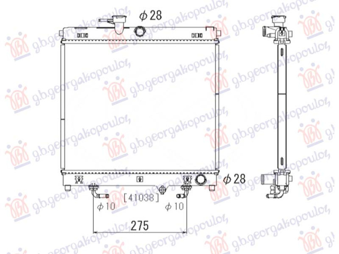 Radiator 1.5 benzinë auto (376x438) (NRF)