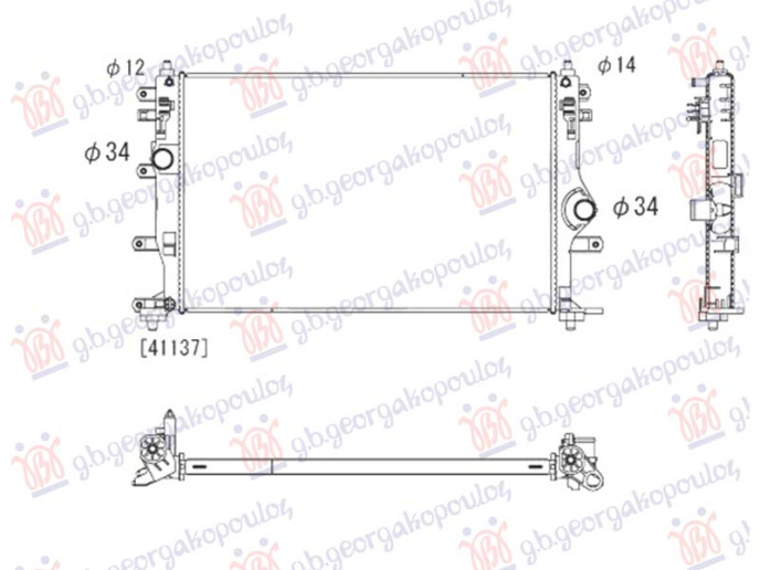 Radiator 1.6 benzinë (GR) (625x407) (KOYO)