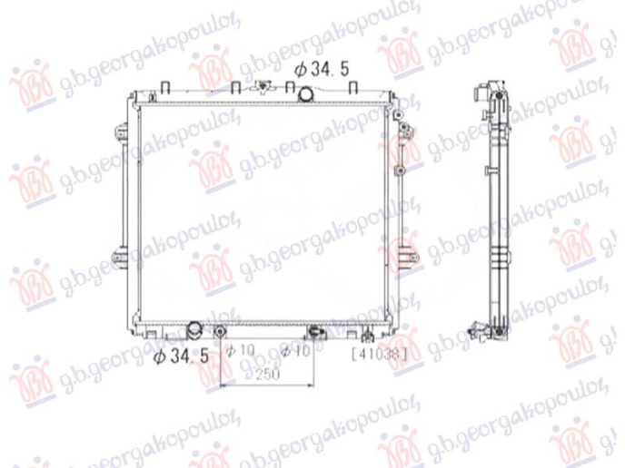 Radiator 4.0i V6 benzinë automatik (570x650x26) (VALEO)
