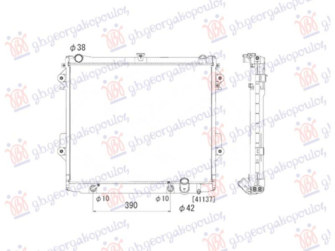 Radiator 4.7i V8 benzinë manaul/automatik (590x715) (NRF)