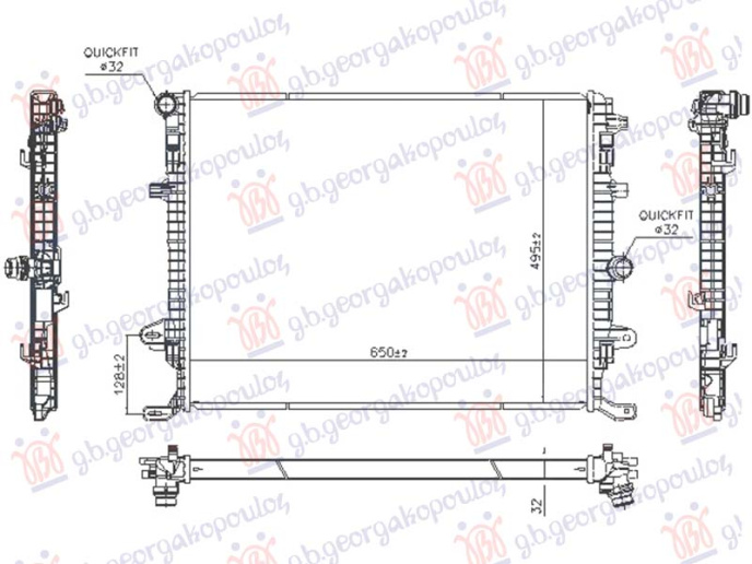 Radiator 1.4-2.0 benzinë-2.0 dizel (650x494)