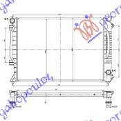 Radiator 2.7 benzinë - 2.5 dizel Tdi automatik (630x450x300) (NRF)