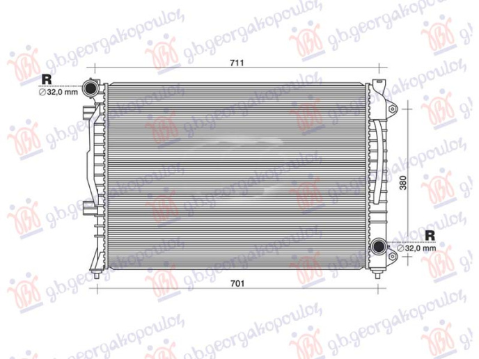 Radiator 2.7 T benzin automatik (630x440x32) (NRF)