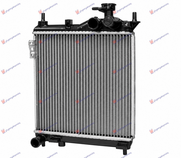 Radiator 1.1-1.3 benzinë +/-AC (370x320) (Ventilator 21.5cm) (NRF)