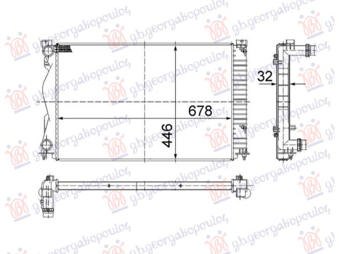 Radiator 2.0 benzinë - 2.0 dizel manual (677x439) (NRF)