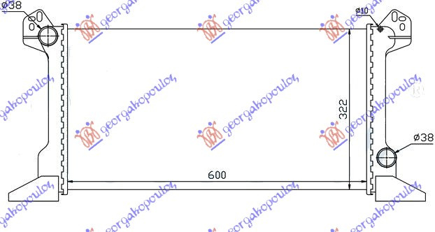 Radiator 2.0 benzinë-2.5 dizel (600x335) (NRF)
