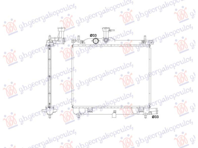 Radiator 1.2 benzinë manual (445x350)  (NRF)