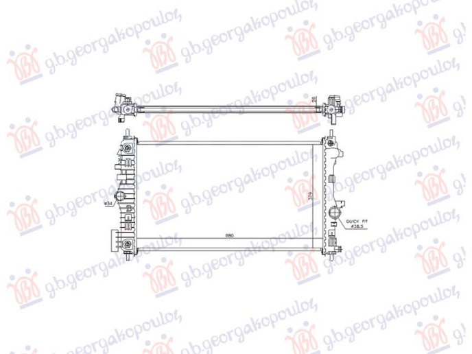 Radiator 2.0 dizel automatik (680x400) (NRF)