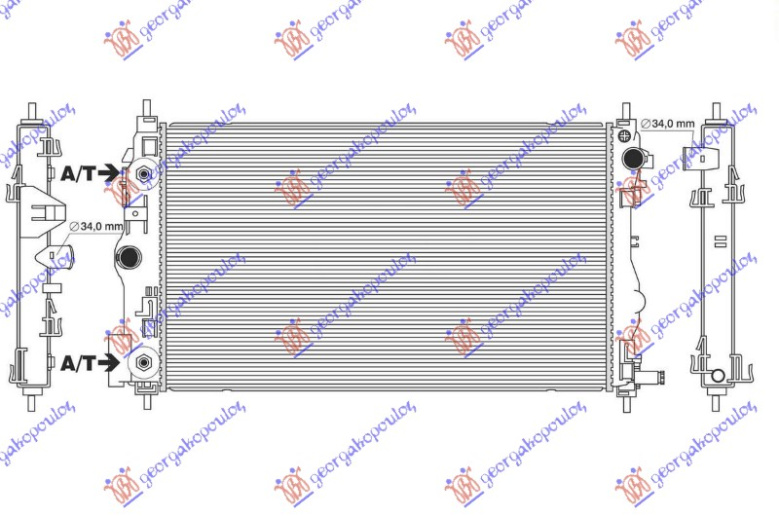 Radiator 2.0 dizel +/- A/C automatik (680x415) (NRF)
