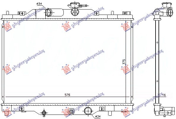 Radiator 2.0 benzinë (375x575x16) (NRF)
